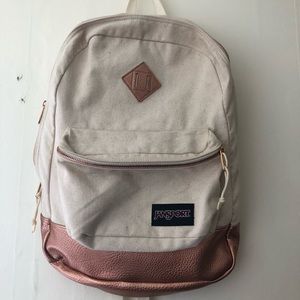 jansport backpack rose gold